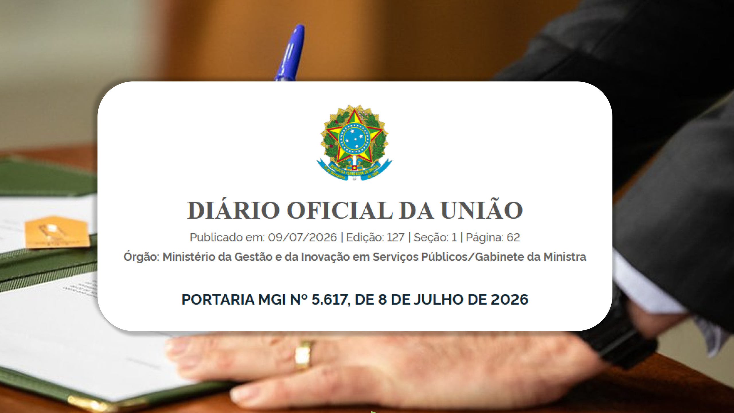 Portaria MGI Nº 5.617, DE 8 DE julho DE 2026